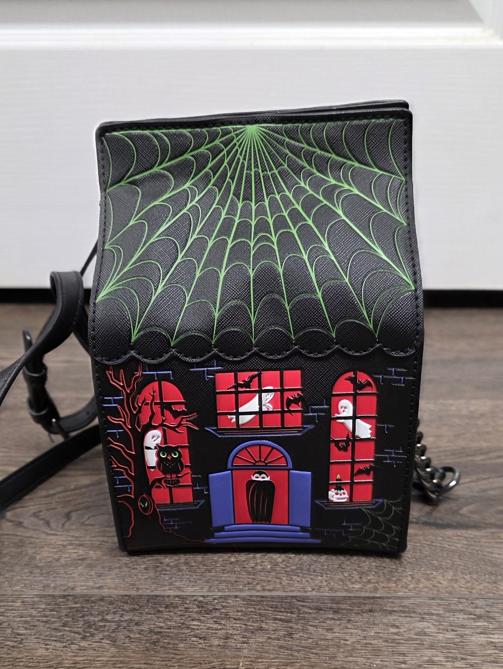 Fine By Me Haunted House Crossbody‎ Bag Purse